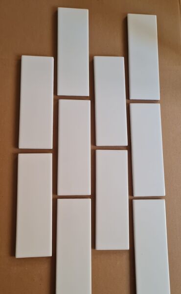 Armada Çini 7x21 Cm Düz Beyaz  Çini Seramik