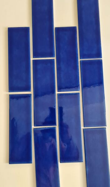 Armada Çini 7x21 Cm Düz Kobalt  Çini Seramik