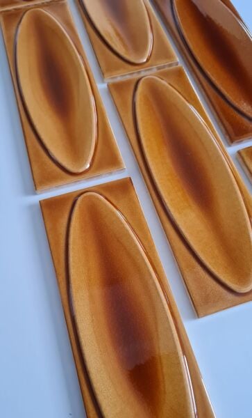 Armada Çini 7x21 Cm Elips Karamel  Çini Seramik