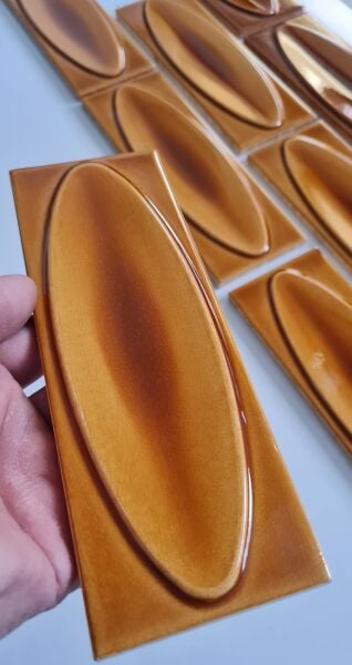 Armada Çini 7x21 Cm Elips Karamel  Çini Seramik