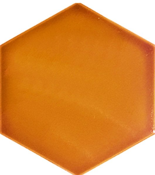 Armada Çini 15x17 Cm Düz Karamel Altıgen Çini Karo Seramik