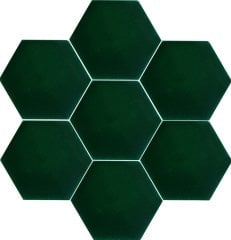 Armada Çini 15x17 Cm Düz Yeşil Altıgen Seramik