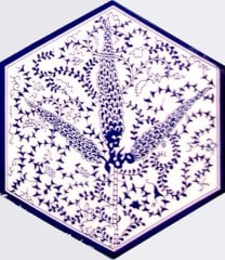 Armada Çini 21x23 Cm AL 07 Altıgen Çini Desenli İznik Karo
