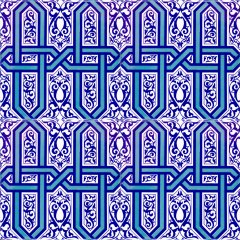 Armada Çini 20x20 Cm Ac 9 Selçuklu Mavi Zincir Desenli Çini Karo
