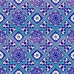 Armada Çini 20x20 Cm Ac 12 Selçuk Yıldız Geçme Desenli Çini Karo