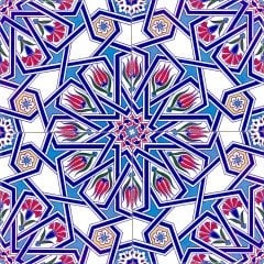 Armada Çini 20x20 Cm Ac 17 Geometrik Desenli Çini Seramik Karo