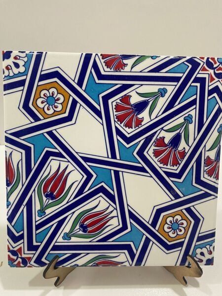 Armada Çini 20x20 Cm Ac 17 Geometrik Desenli Çini Seramik Karo