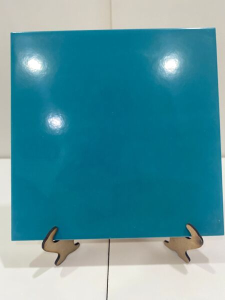 Armada Çini 20x20 Cm Ac 24 Turkuaz Desen Kütahya Çini Seramik Karo