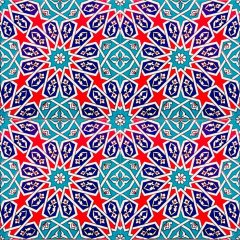 Armada Çini 20x20 Cm Ac 28 Geometrik Desenli İznik Kırmızı Çini Karo