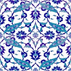 Armada Çini 20x20 Cm Ac 32 Selçuklu Mavi Beyaz Kütahya Çini Karo