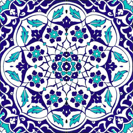 Armada Çini 20x20 Cm Ac 92 Osmanlı Mavi Beyaz Kütahya Çini Karo