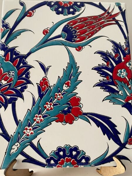 Armada Çini 20x25 Cm Ac 313 Lale Desenli Kütahya Çini Seramik Karo
