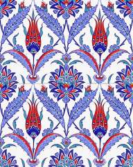 Armada Çini 20x25 Cm AC 1002 Kütahya Çinisi Lale Desenli Çini Karo