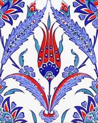Armada Çini 20x25 Cm AC 1002 Kütahya Çinisi Lale Desenli Çini Karo