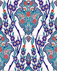 Armad< Çini 20x25 Cm Ac 1013 Karanfil Desenli Çini Seramik Karo