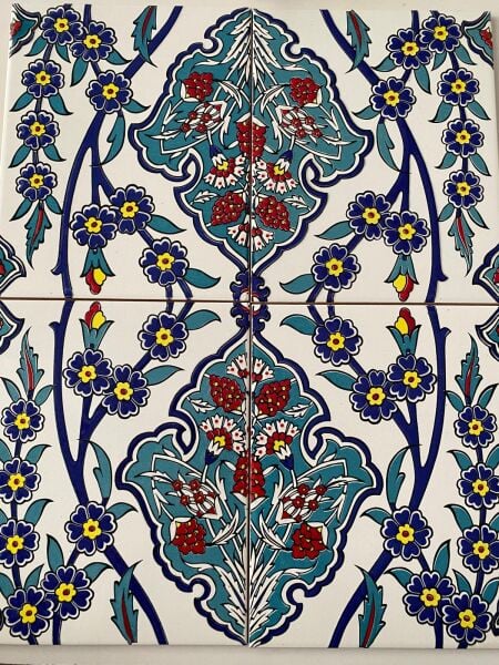 Armad< Çini 20x25 Cm Ac 1013 Karanfil Desenli Çini Seramik Karo