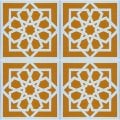 Armada Çini 20x20 Cm SP 101 Sarı Türk Yıldızı Kütahya İznik Çini Karo