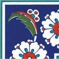 Armada Çini 10x10 cm KSK 12 İznik Desenli Çini Bordür Köşesi