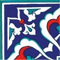 Armada Çini 10x10 cm KSK 41 Kütahya İznik Rumi Çini Bordür Köşe