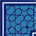 Armada Çini 10x10 cm KSK 72 Mavi Türkmen Yıldızı Çini Bordür Köşe