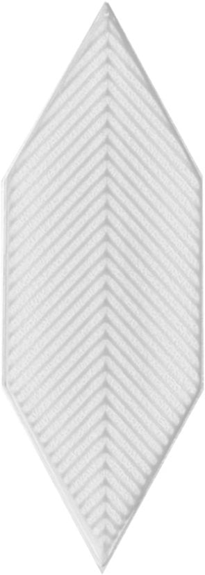 Armada Çini 05X15 Cm Çizgili Yaprak  Beyaz Seramik