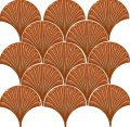 Armada Çini 17x17 cm Karamel İstiridye Balık Pulu Seramik