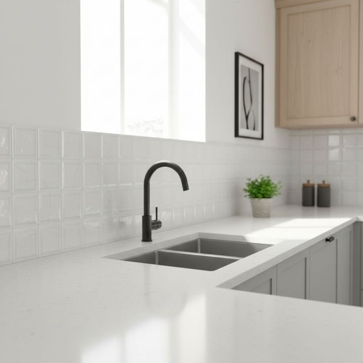 Armada Çini 12,5x12,5 Cm Metro Beyaz Çini Seramik Karo