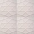 Armada Çini 20x20 Cm Rölyefli Beyaz Selçuklu Yıldız Deseni Çini Karo