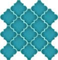 Armada Çini 12x12 Ottoman Düz Arabesk Turkuaz Çini