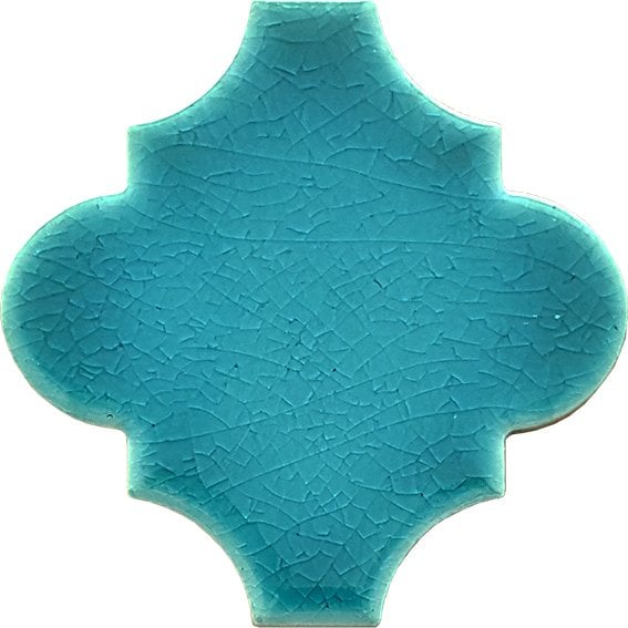 Armada Çini 12x12 Ottoman Düz Arabesk Turkuaz Çini
