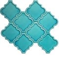 Armada Çini 12x12 Ottoman Rölyefli Arabesk Turkuaz Çini