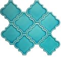 Armada Çini 12x12 Ottoman Rölyefli Arabesk Turkuaz Çini