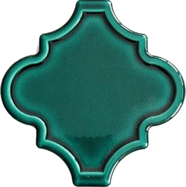 Armada Çini 12x12 Ottoman Rölyefli Arabesk Yeşil Çini