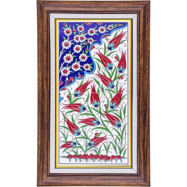 Armada Çini 20x40 Cm ED 150 Lalezar Eldekoru Çini Pano