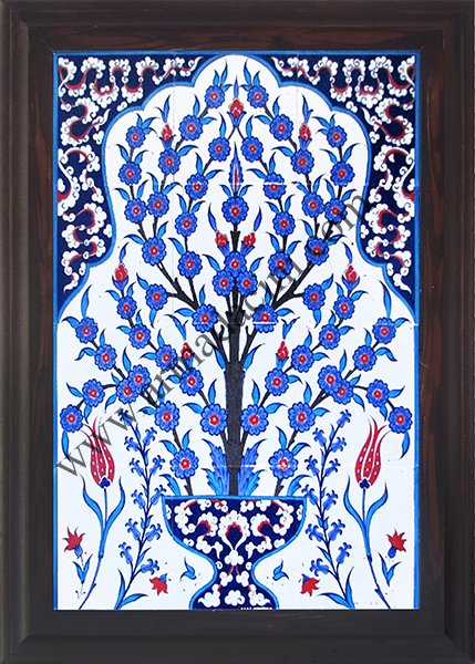 Armada Çini 40x60 Cm ED 506 Saksılı Hayat Ağacı Çini Pano