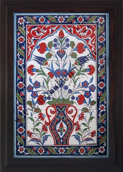 Armada Çini 40x60 Cm ED 511 Saksılı Eldekoru Çini Pano