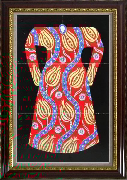 Armada Çini 40x60 Cm ED 652 Laleli Kaftan Çini Pano