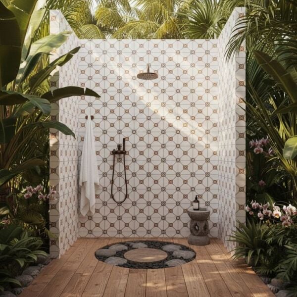 Armada Çini 20x20 Cm YC 9 Sarı Kahve  Yer Çinisi