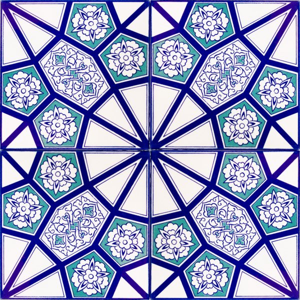 Armada Çini 60x100 Cm AC 3 A Geometrik Serigraf Türk Hamamı Pano