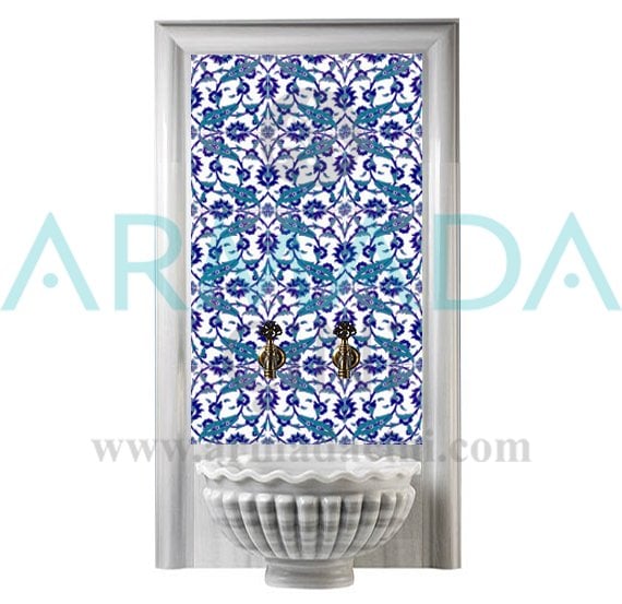 Armada Çini 60x100 Cm Ac 32 Selçuklu Serigraf Türk Hamamı Pano