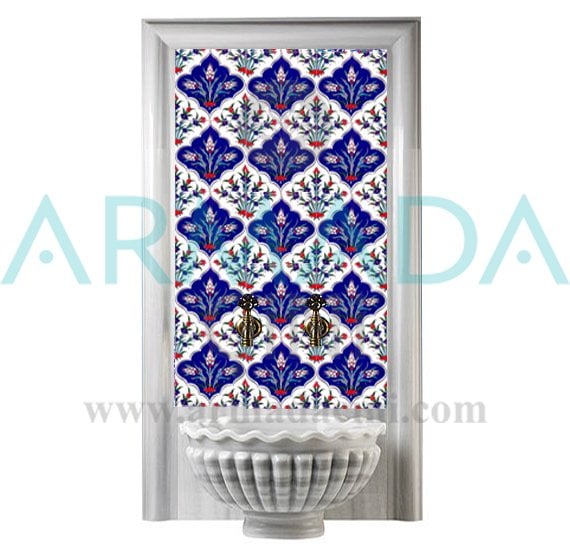 Armada Çini 60x100 Cm Ac 45 İznik Serigraf Türk Hamamı Pano