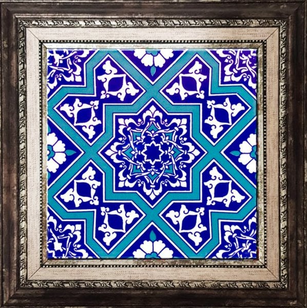 Armada Çini 20x20 Cm Ac 12 Selçuk Yıldız Geçme Desenli Çini Karo