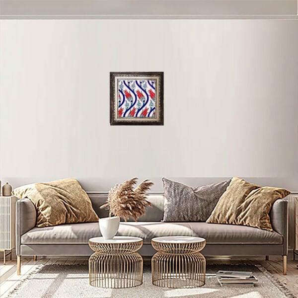 Armada Çini 20x20 Cm Ac 20 Sarmaşık Lale Desenli Çini Seramik Karo