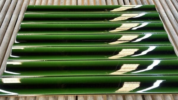 Armada Çini 10x100 Bar Önü Yeşil Seramik Oluklu Çini