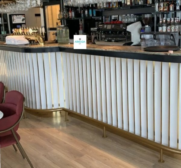 Armada çini 10x100 Bar Önü Seramik Beyaz Çini