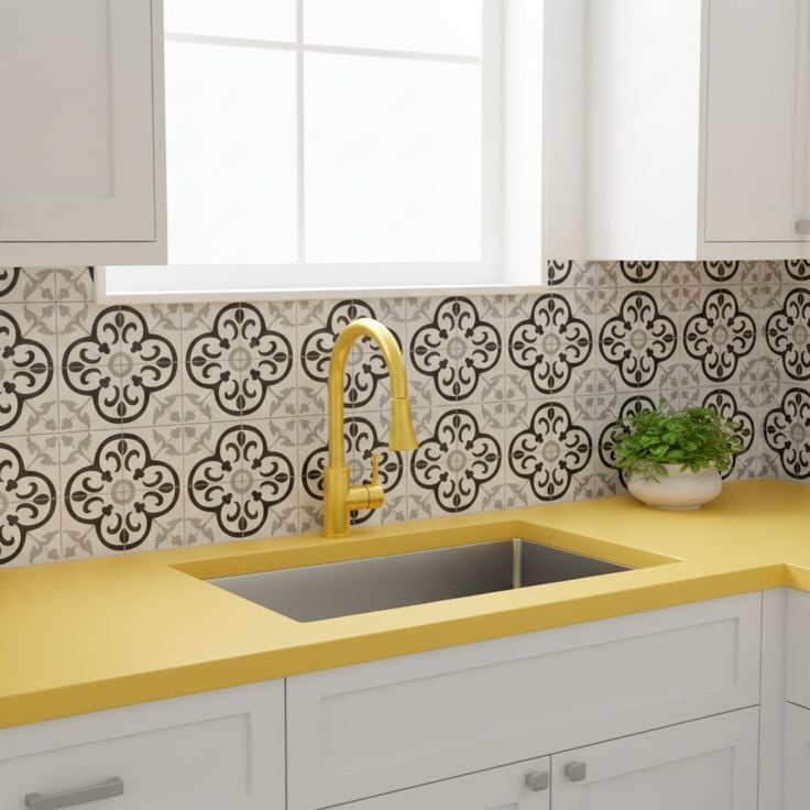 Armada Çini 20X20 YC Fiore porselen yer çinisi