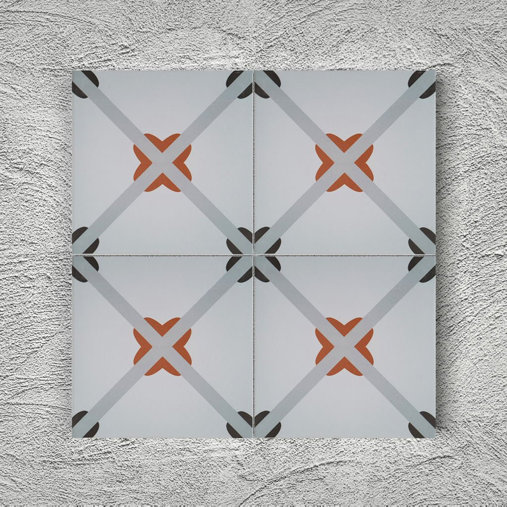Armada Çini 20X20 YC Papatya porselen yer çinisi