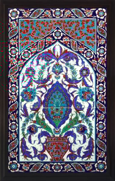 Armada Çini 60x100 Cm ED 626 Göbekli El dekoru Çini Pano