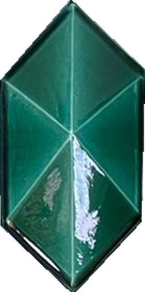 Armada Çini 12,5x25 Cm Yeşil Diamond Piramit Altıgen Çini Seramik