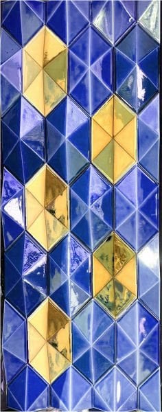 Armada Çini 12,5x25 Cm Kobalt Diamond Piramit Altıgen Çini Seramik